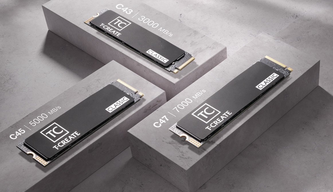 Team Group T-Create Classic C40 Series M.2 Gen 4 SSDs