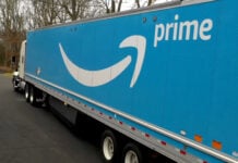 An Amazon Prime delivery truck.