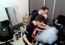 AMD Threadripper Pro 7995WX CPU being overclocked using liquid nitrogen.