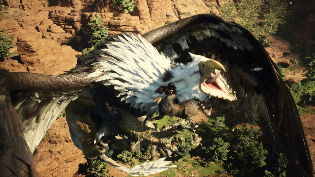 An eagle like monster in Dragon’s Dogma 2 video game.