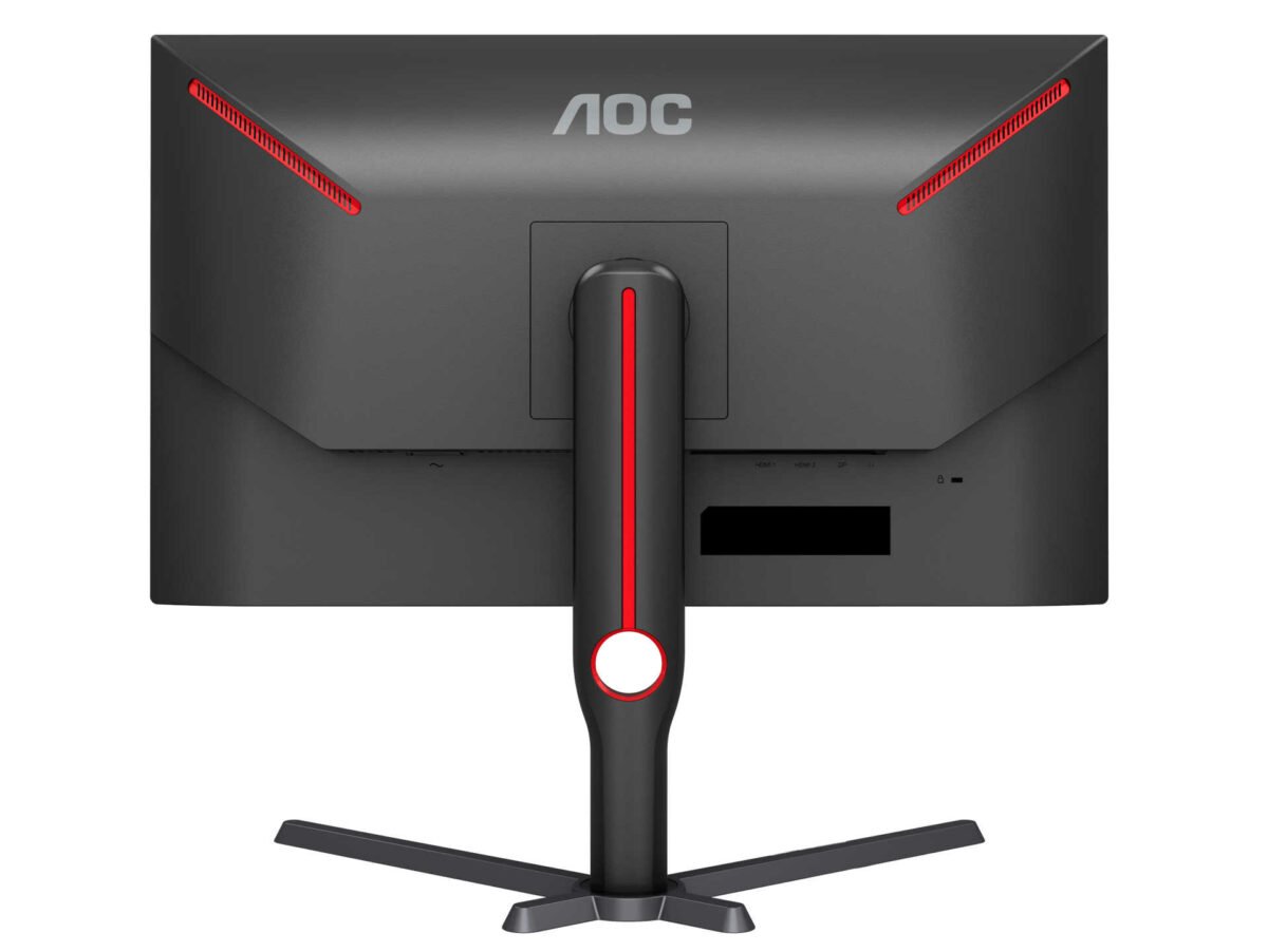 Back view of the AOC Q27G3XMN-BK 27in gaming monitor.