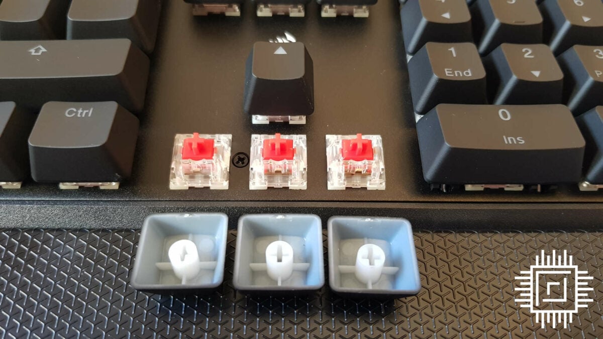 Corsair K70 Core RGB MLX Red mechanical switches.