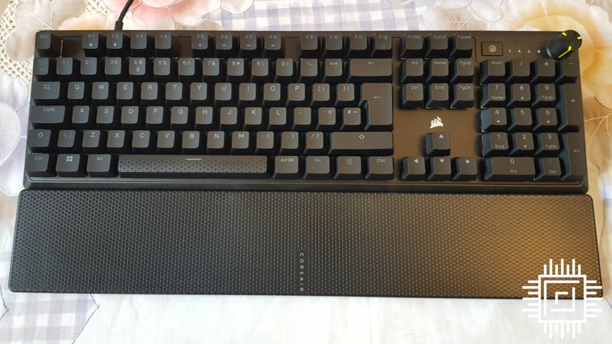 Corsair K70 Core RGB mechanical keyboard front.