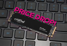 Compact crucial P3 Plus M.2 SSD with price drop.