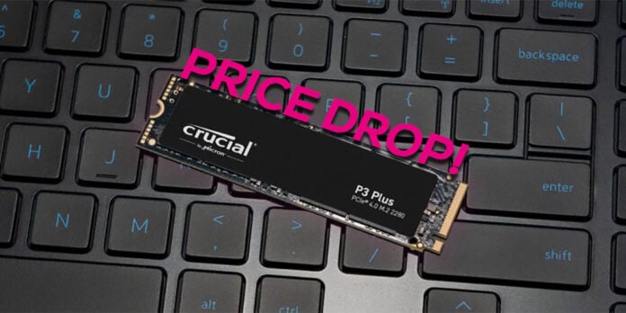 Compact crucial P3 Plus M.2 SSD with price drop.
