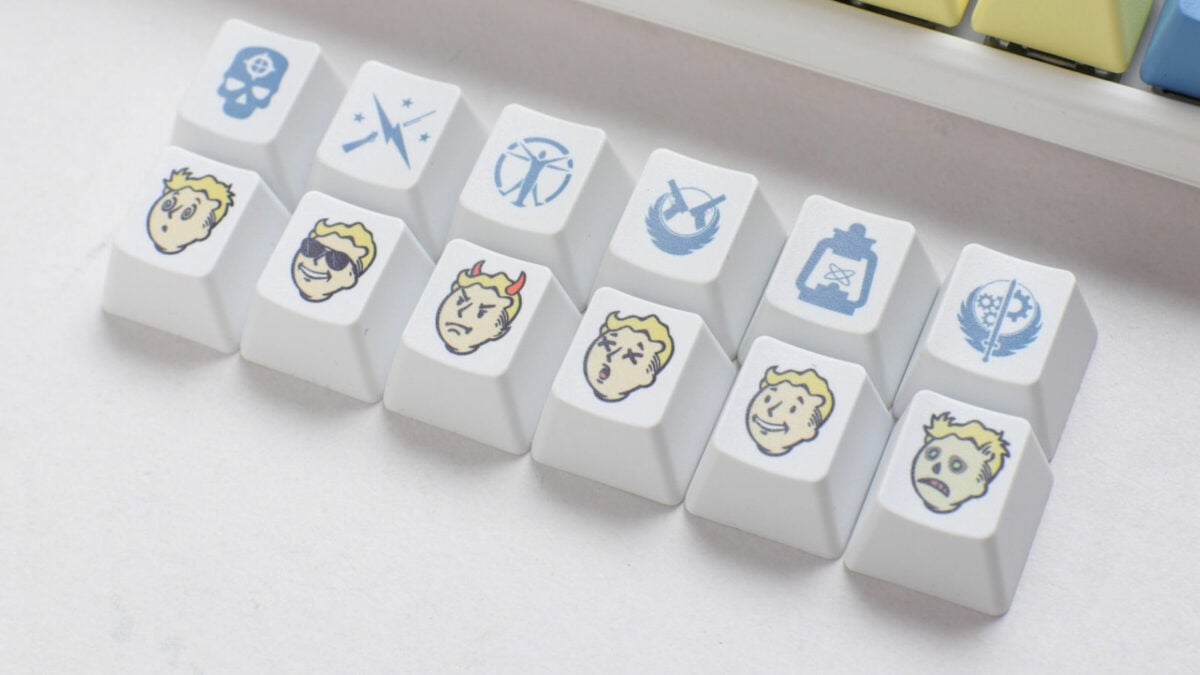 Ducky's 12 custom keycaps that it ships with the limited edition Fallout gaming keyboard.