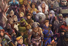 Hero Image depicting all of Bethesda's video game characters including Vault Boy, Dragonborn, The Soul Survivor and more.