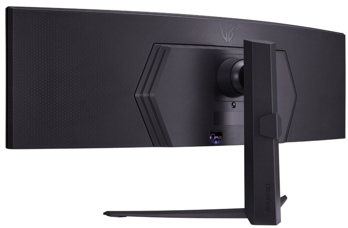 LG Ultragear GR75DC gaming monitor seen from the back