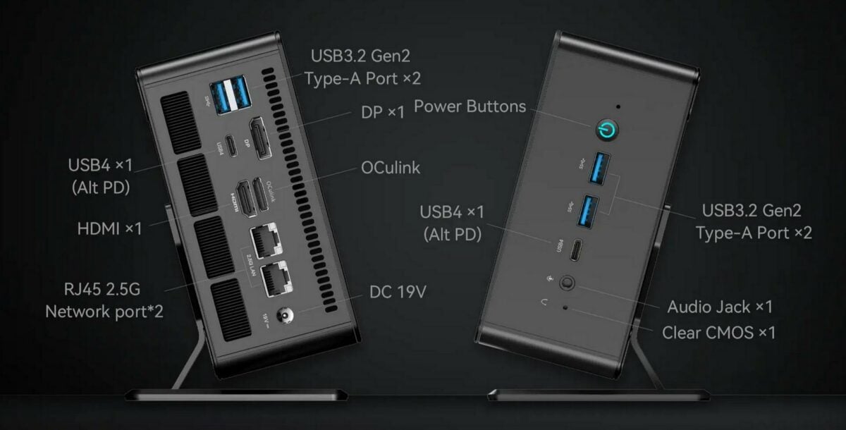 Minisforum EliteMini UM780 XTX Mini-PC connectivity