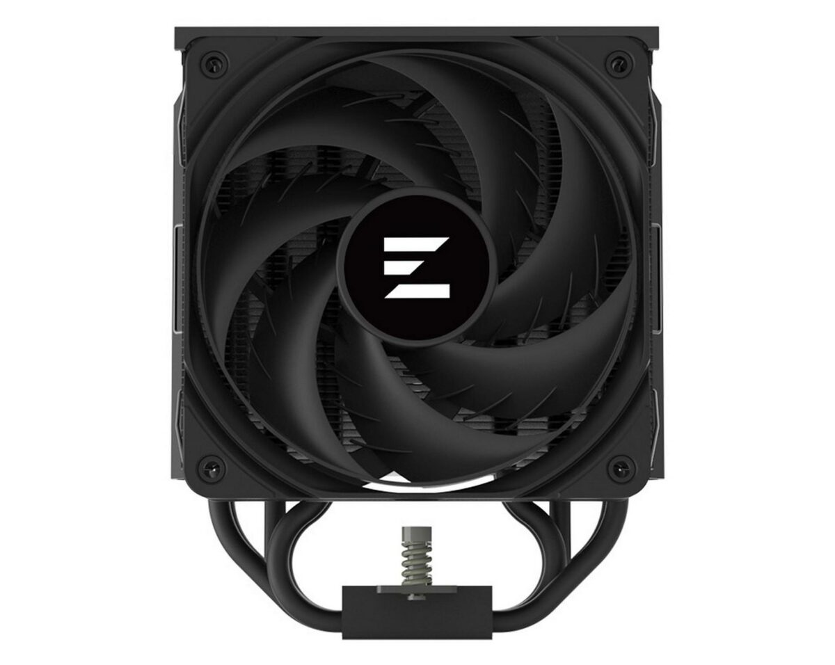 Zalman CNPS13X CPU cooler seen from the front with a branded fan.