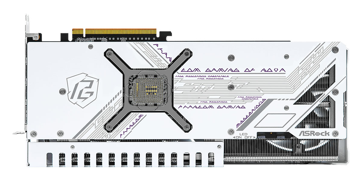 ASRock 7900 XT with white backplate and black PCB