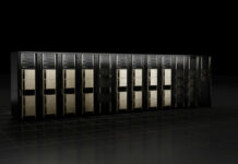 Nvidia H100 DGX Superpod system render.