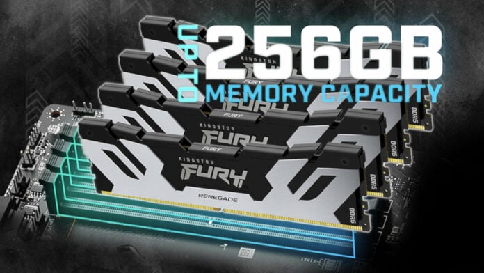 256GB of DDR5 RAM in front of a consumer-grade motherboard.