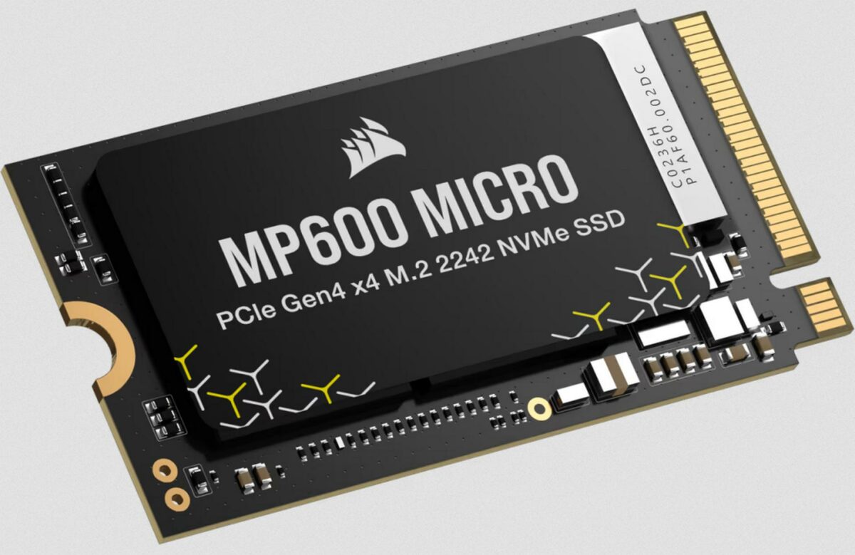 Corsair MP600 Micro compact SSD.