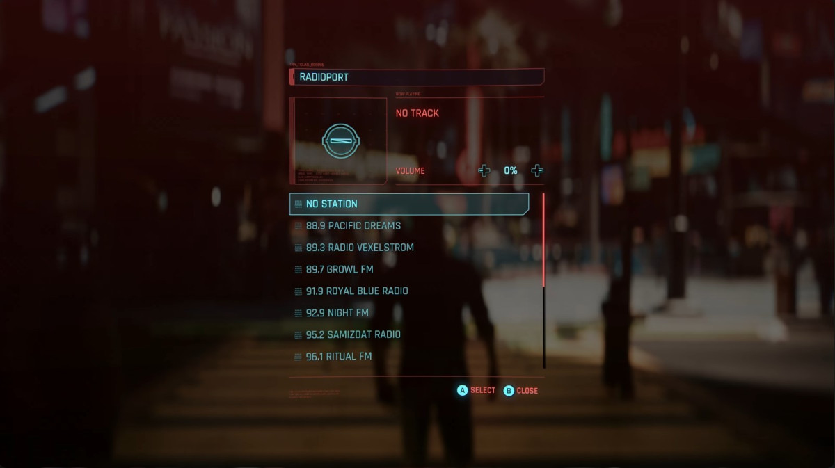 Cyberpunk 2077 Update 2.1 - Radio stations are now available outside of vehicles.