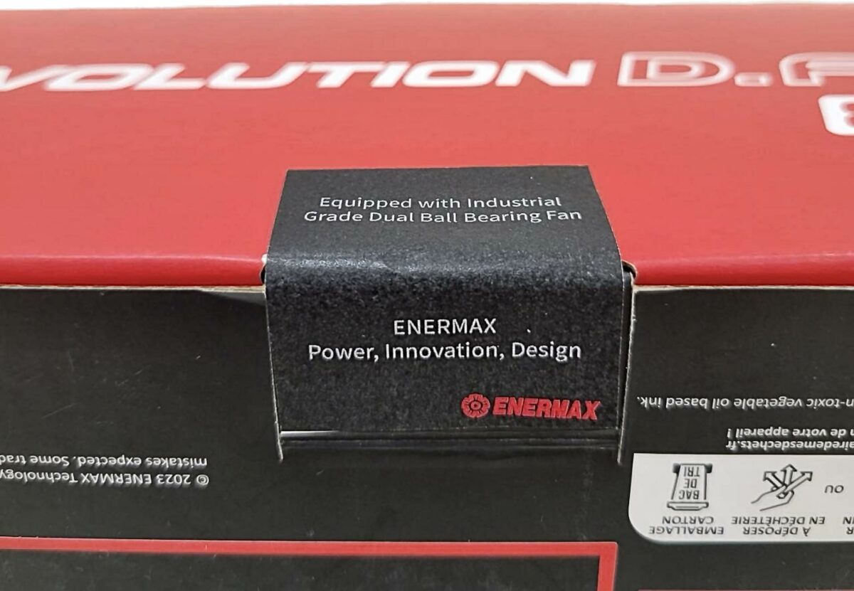 Enermax Revolution D.F X box sticker.
