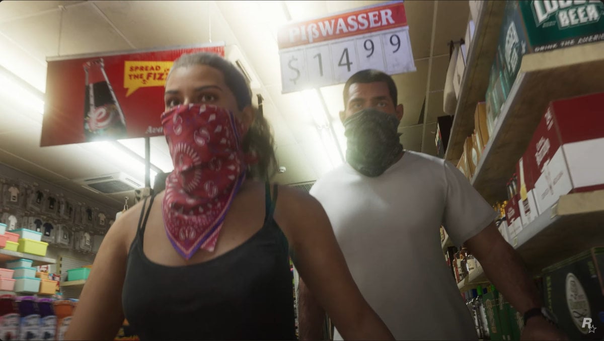 GTA 6 Trailer - Jason and Lucia in a Liquor store heist.