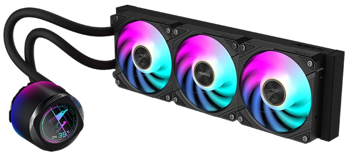 Gigabyte Aorus Waterforce X II 360 AIO liquid cooler.