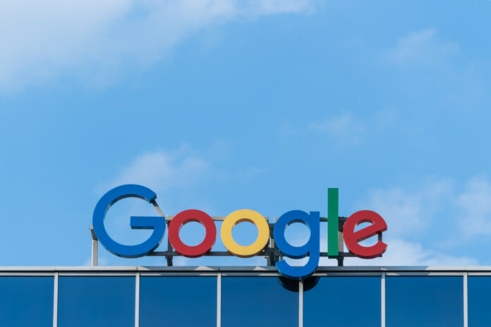 Google logo amidst the clouds and skies via pawel-czerwinski-unsplash.