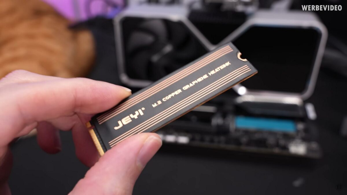 JEYI M.2 Copper Graphene Heatsink SSD cooler.