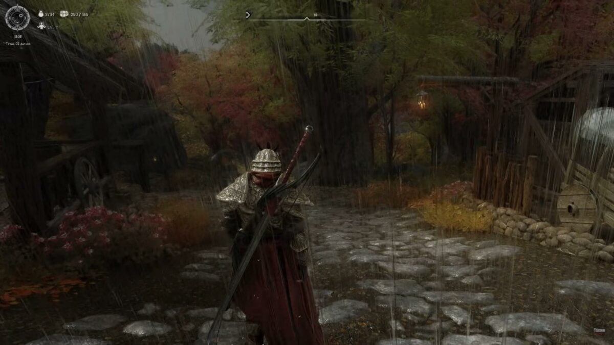 Rain in modded The Elder Scrolls V Skyrim.