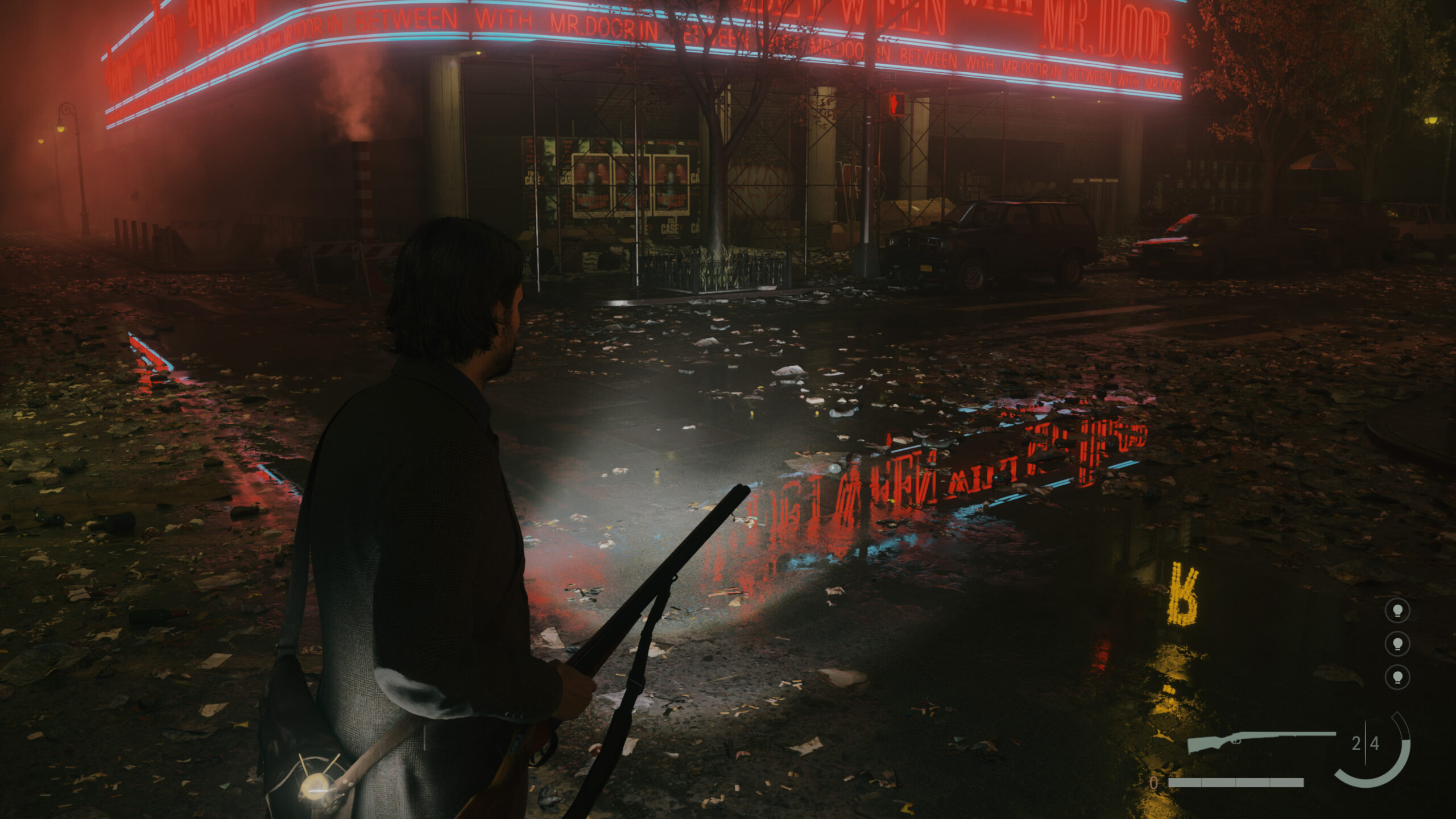 Alan Wake 2 with ray tracing on.