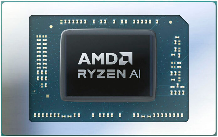 The AMD Ryzen 8040 Series exemplified with an AI badge.