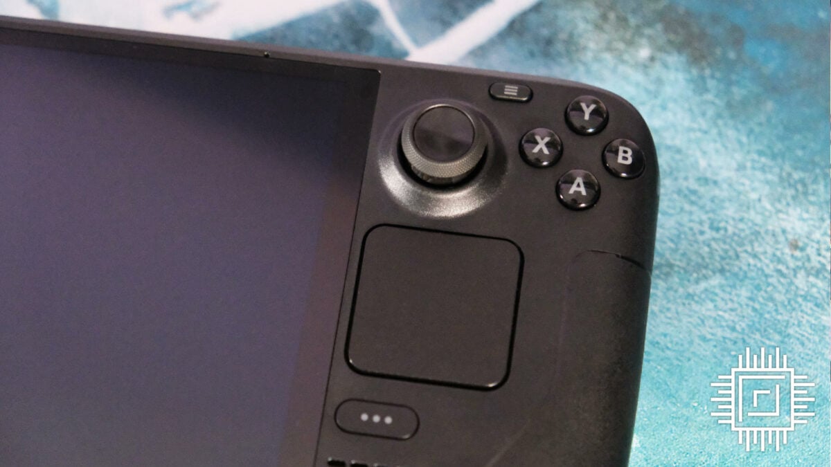 Steam Deck OLED's A, B, X, and Y buttons.