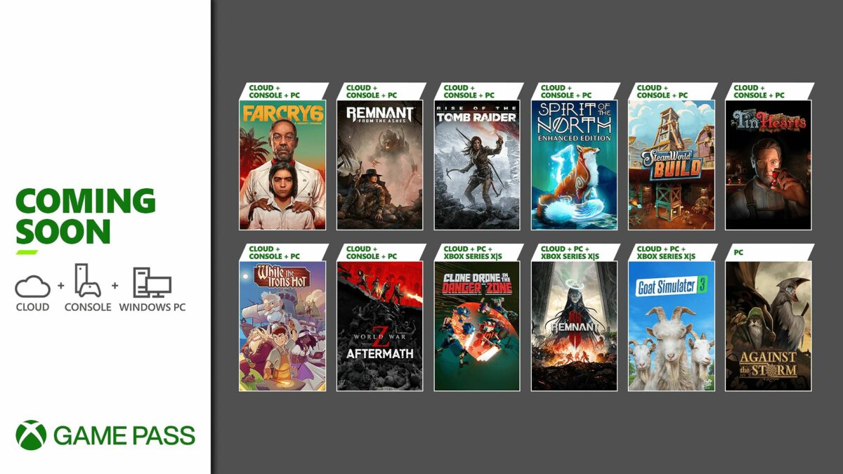 Xbox Game Pass December game list.