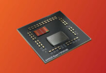 An AMD Ryzen X3D V-Cache chip.