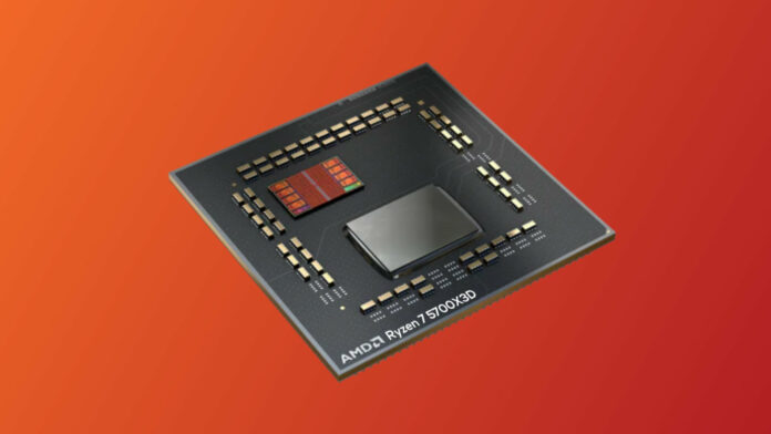 An AMD Ryzen X3D V-Cache chip.