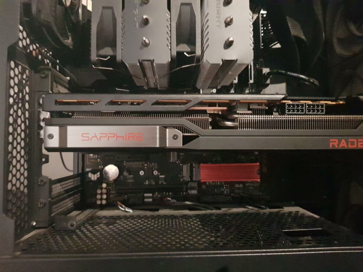 Installed graphics card.