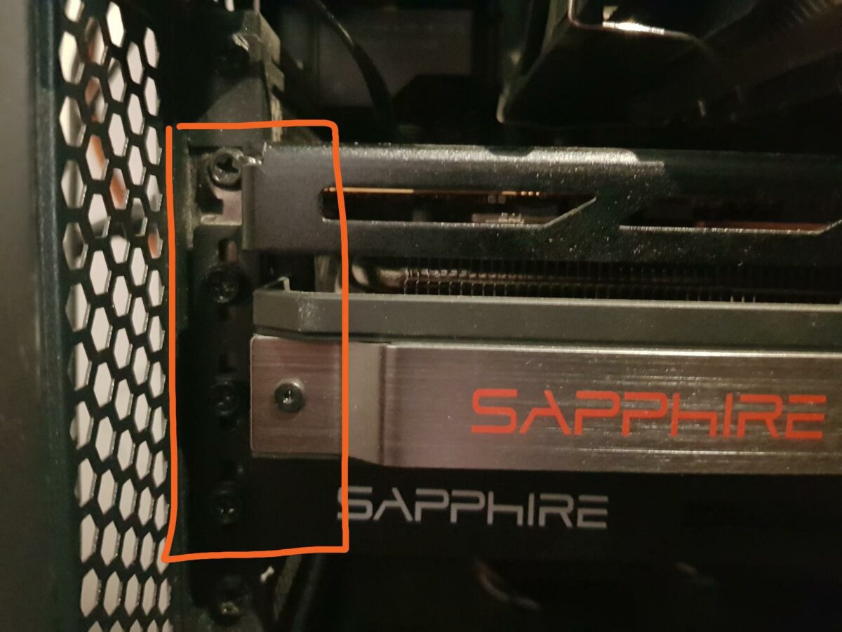 Graphics card thumbscrews.