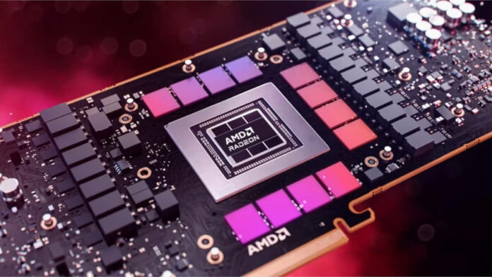 AMD RX 7000 Series render showcasing AMD RDNA 3 RX 7000 Series GPU with unique chiplet design.