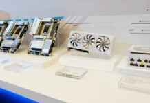 Gigabyte shows off its all-white PC component collection.