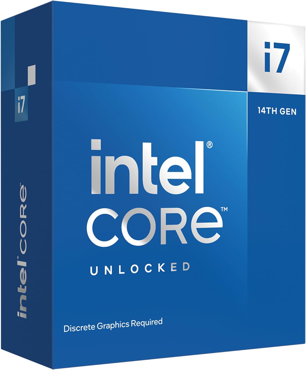 Intel Core i7-14700KF CPU in its retail box.