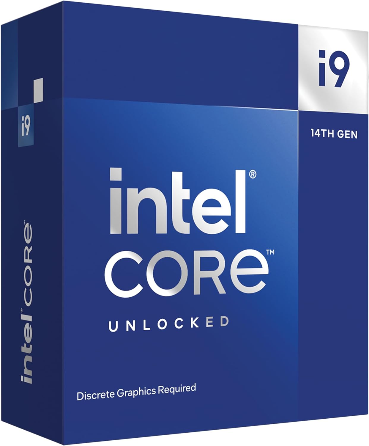 Intel Core i9-14900KF CPU in its retail box.