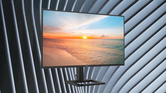 Philips 27E1N1300AE flat monitor with a square stand.