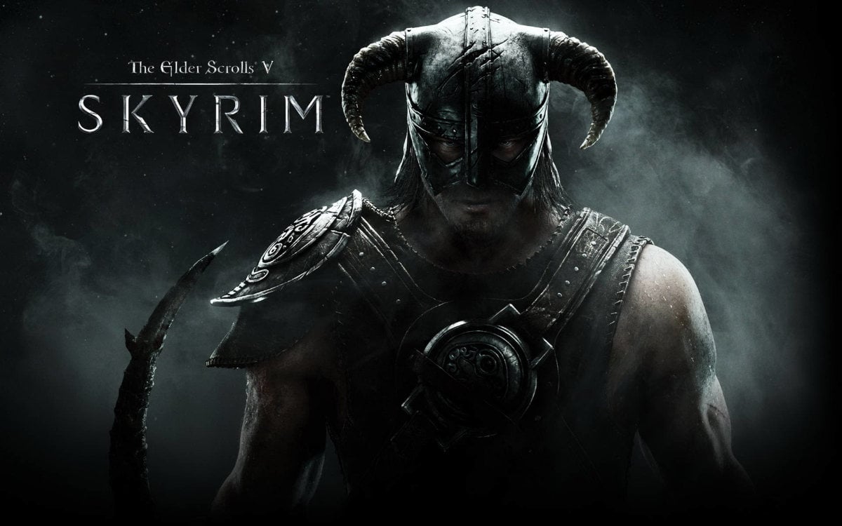 TES Skyrim - Original promotional and title image.