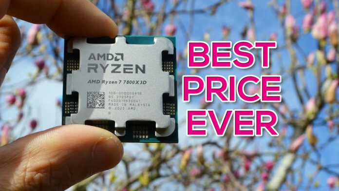 AMD Ryzen 7 5800X3D CPU falls to its lowest price ever.