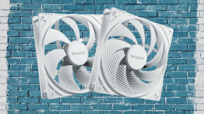 be quiet! Pure Wings 3 and Pure Wings 3 High-Speed white fans.