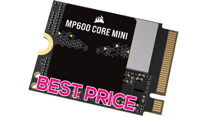 Corsair MP600 Core Mini SSD hits its lowest price yet.