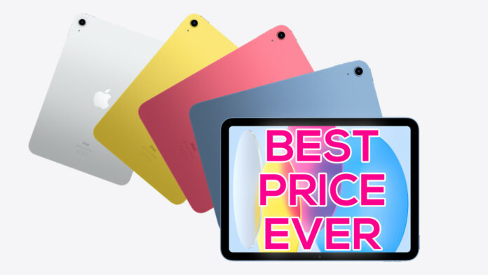 Apple's iPad 10th Gen falls to its best price ever, in all colours.