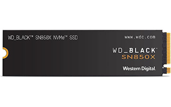 WD_Black SN850X SSD against a white background.