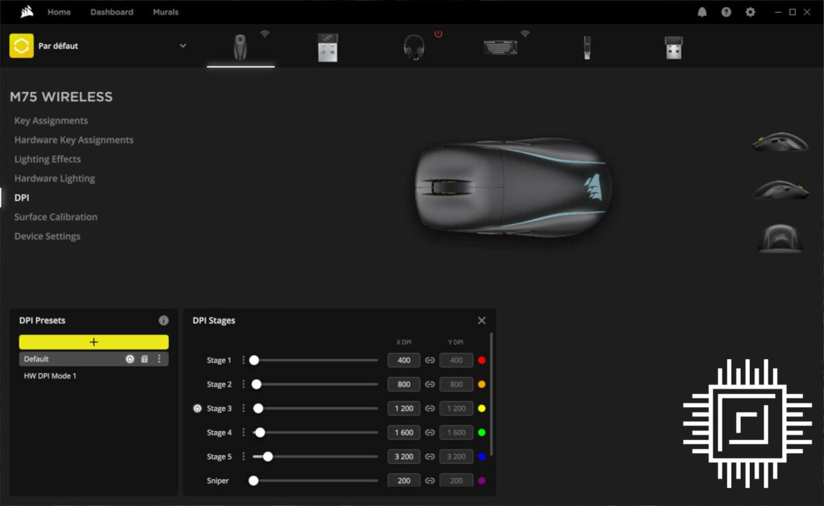 Corsair iCUE DPI.