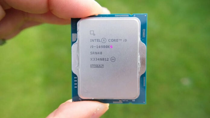 Intel Core i9-14900KS closeup.