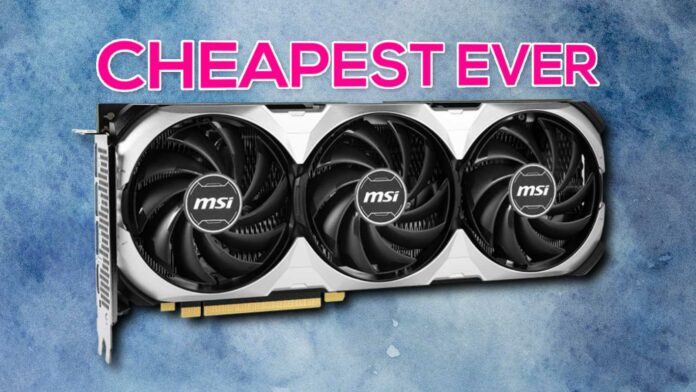 MSI GeForce RTX 4070 drops to its cheapest ever price.