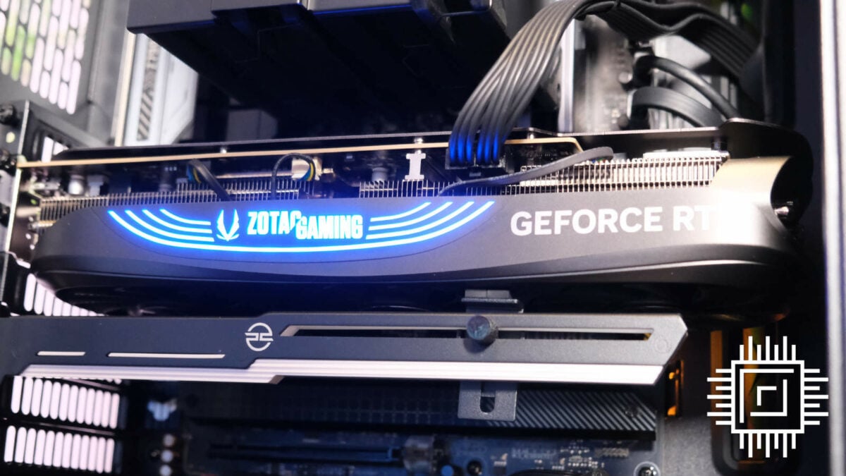 PCSpecialist Quantum Ultra S gaming PC's RTX 4080 Super graphics card from Zotac.