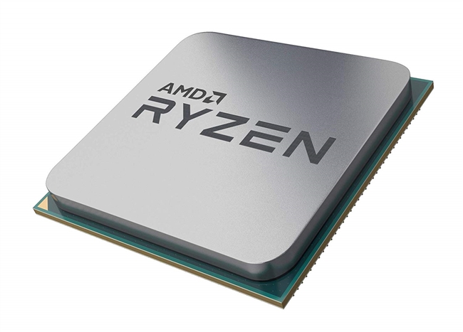 A render of an AMD processor against a white background.