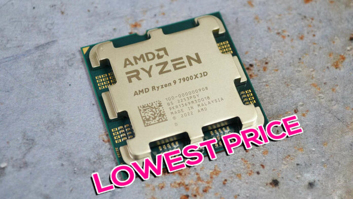 AMD Ryzen 9 7900X3D CPU falls to its lowest price ever.